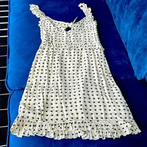 For Love of Lemons blue heart print dress Size Small